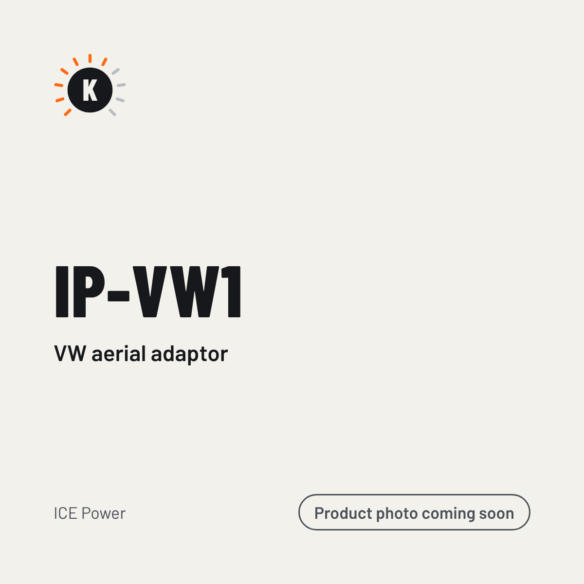 ICE Power IP-VW1 VW aerial adaptor – placeholder image, product photo coming soon