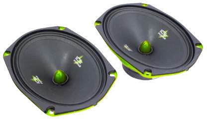ICE Power IPS-6990G Pro bullet 6x9" 3-way speaker (green) (pair)