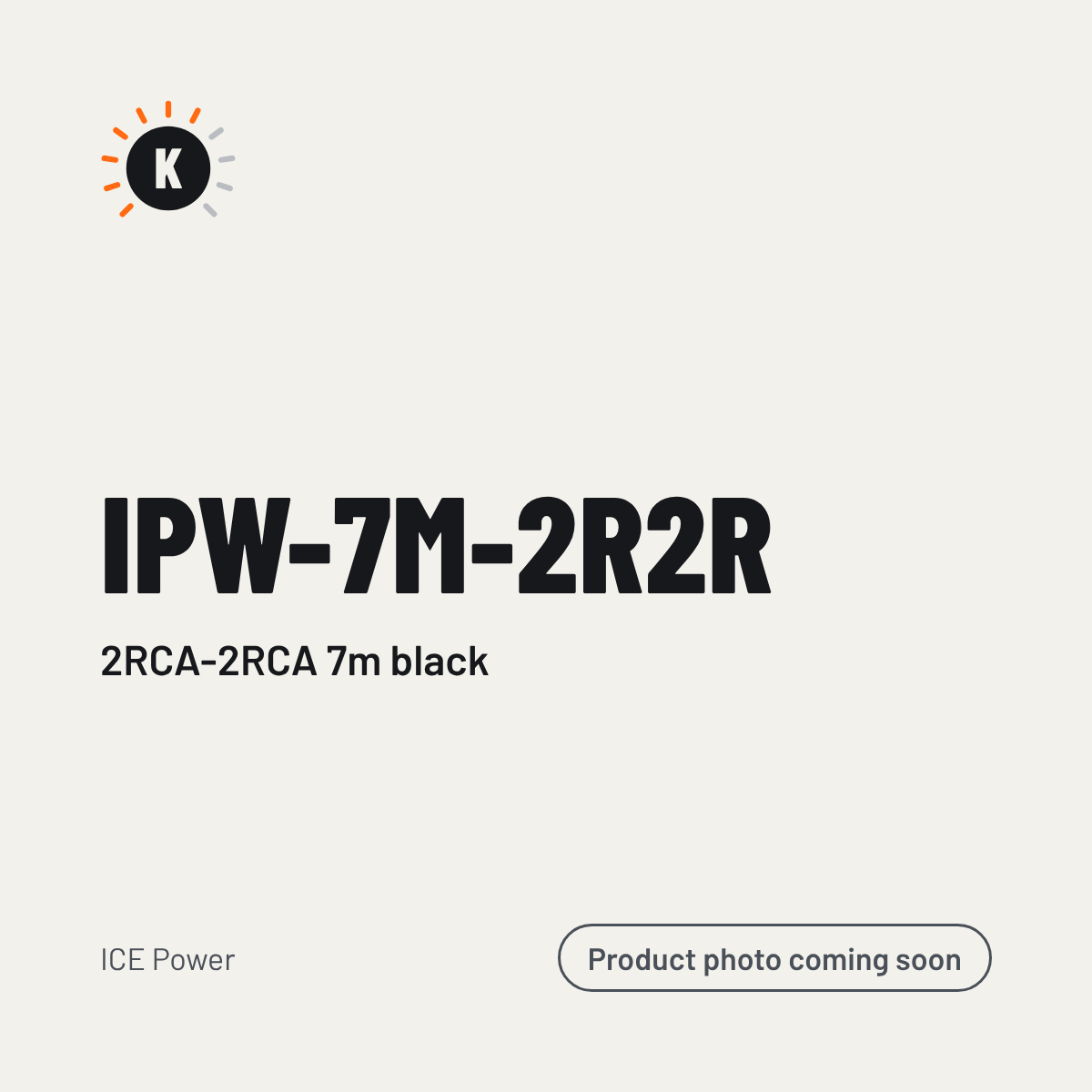 ICE Power IPW-7M-2R2R 2RCA-2RCA 7m black – placeholder image, product photo coming soon