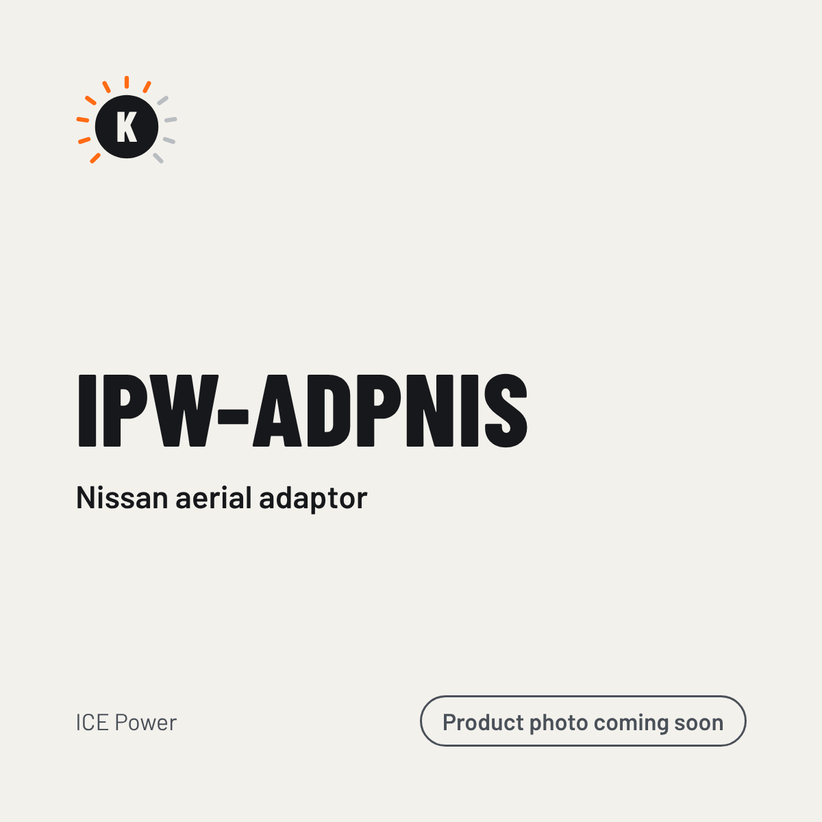 ICE Power IPW-ADPNIS Nissan aerial adaptor – placeholder image, product photo coming soon