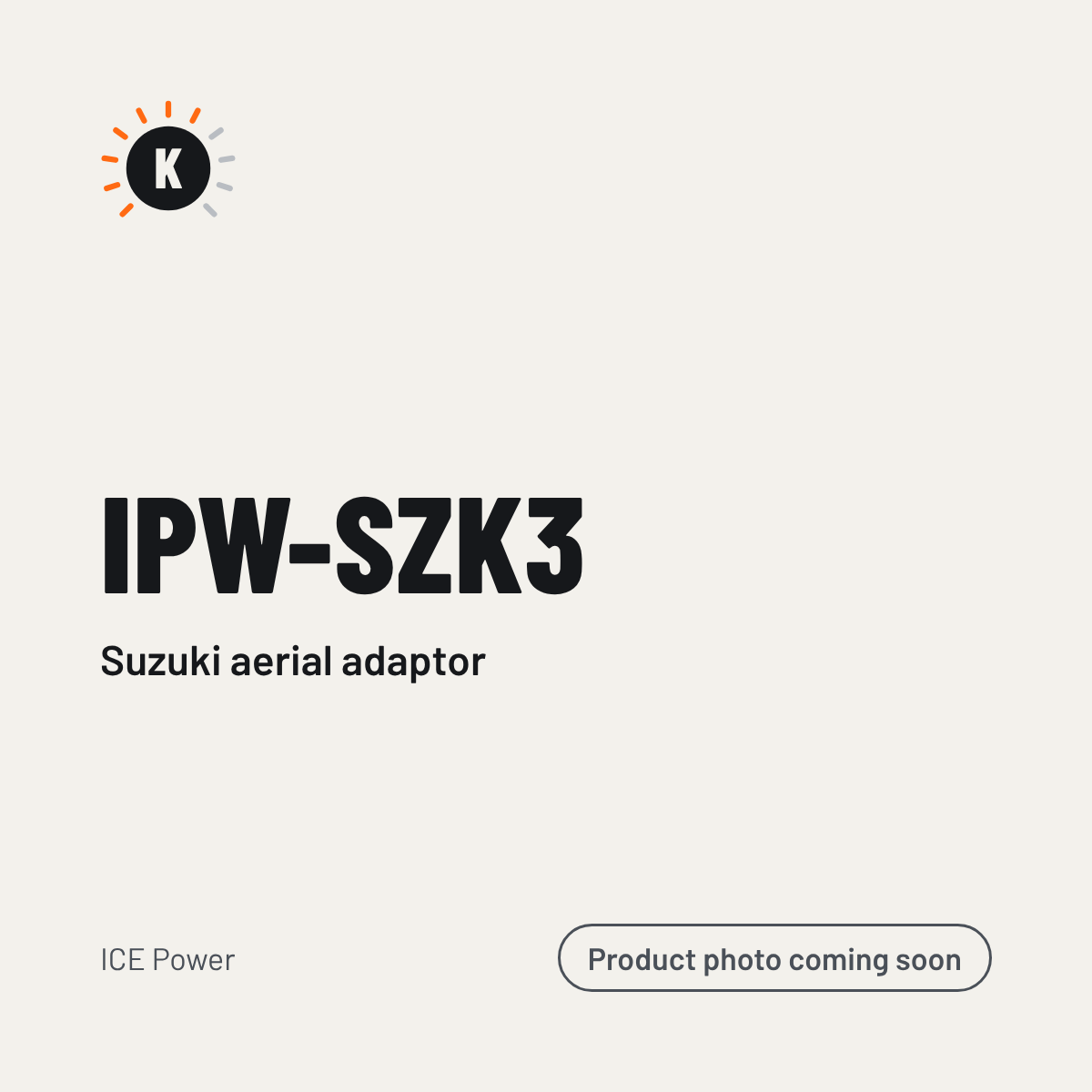 ICE Power IPW-SZK3 Suzuki aerial adaptor – placeholder image, product photo coming soon
